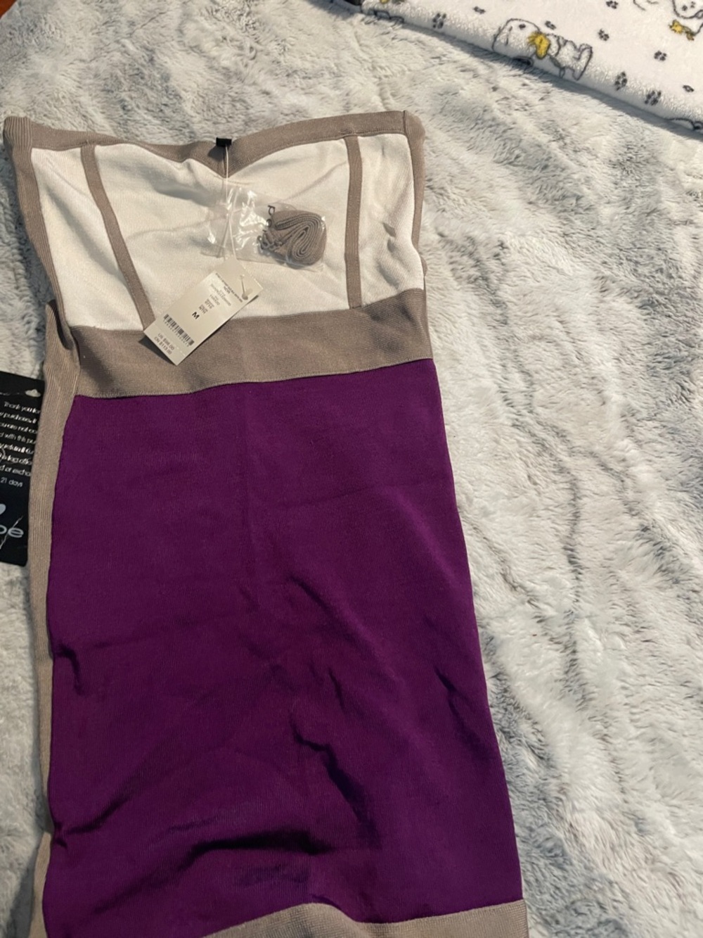 Bebe Sweetheart Colorblock Sweater Dress M
